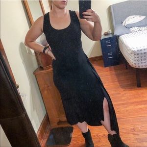 bcbg maxazria | black asymmetric dress medium